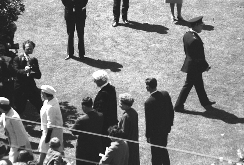 p. Reception for President Johnson, USA, Civic Square - with Mayor Kitts