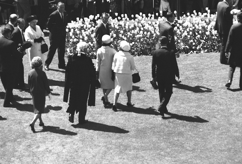 q. Reception for President Johnson, USA, Civic Square - with Mayor Kitts