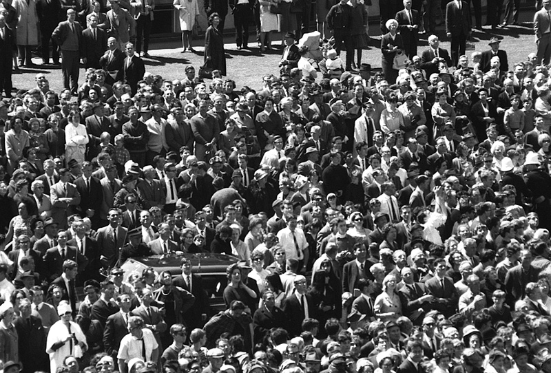 x. Reception for President Johnson, USA, Civic Square - with Mayor Kitts