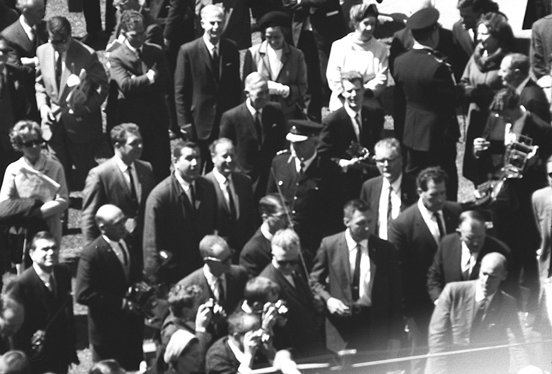 y. Reception for President Johnson, USA, Civic Square - with Mayor Kitts