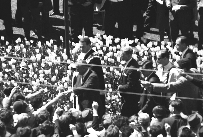 z. Reception for President Johnson, USA, Civic Square - with Mayor Kitts