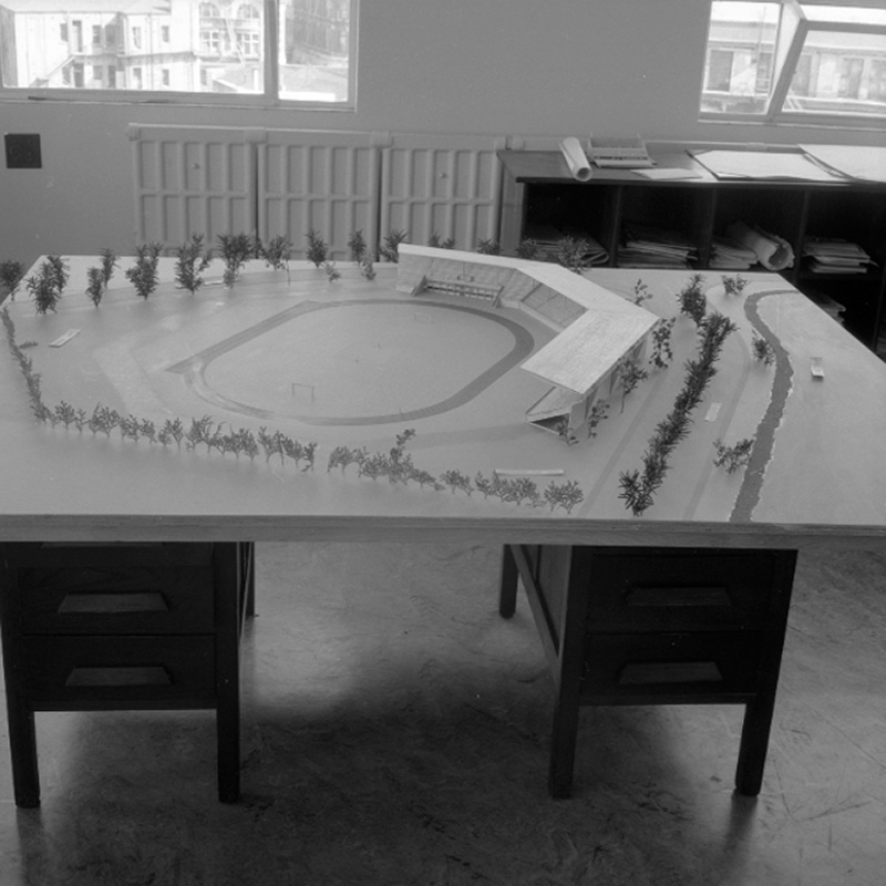 a. Model of stadium