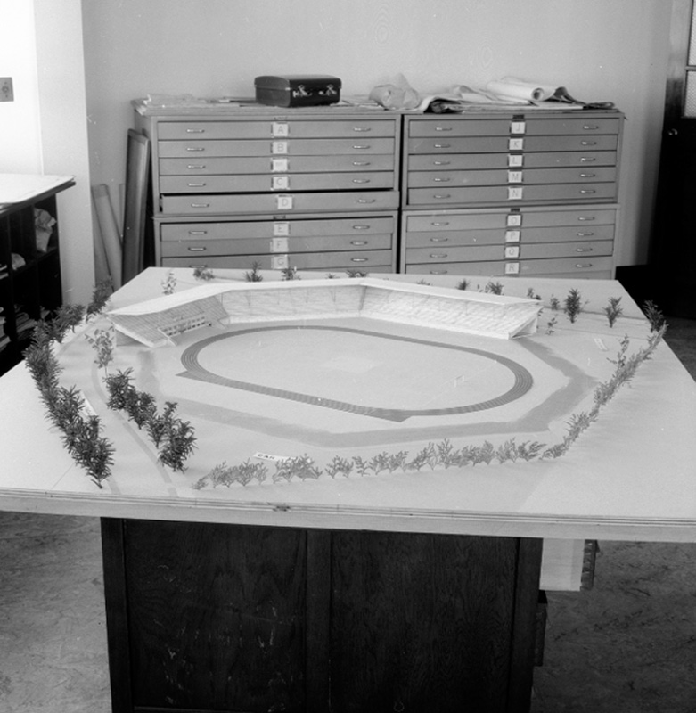 b. Model of stadium