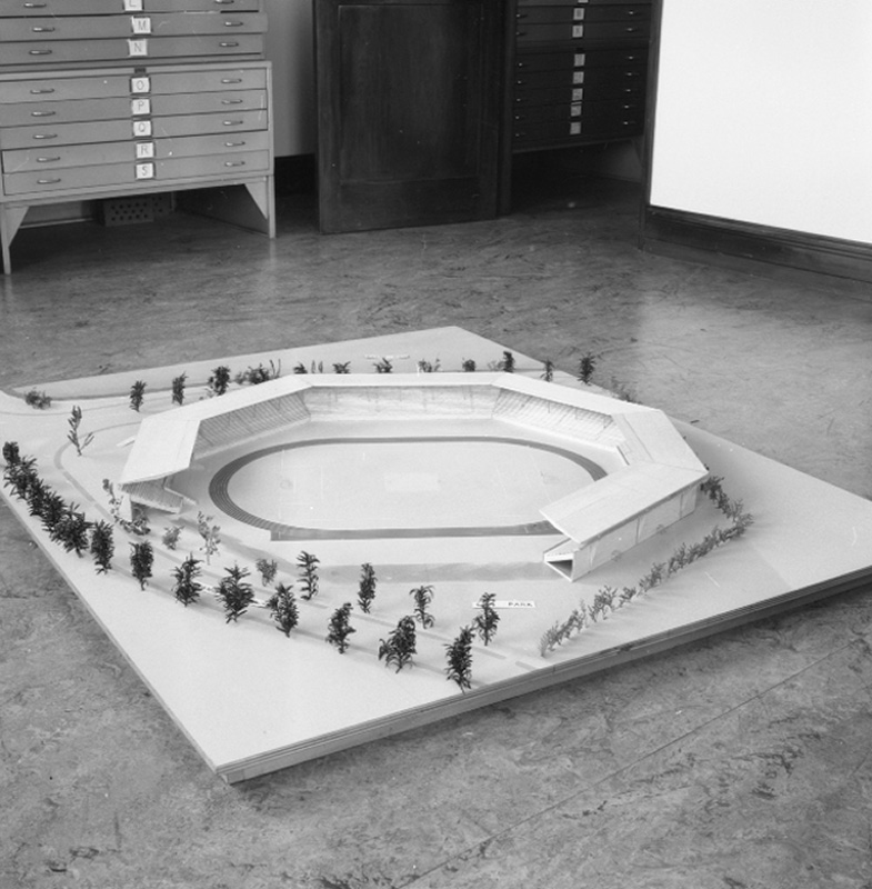 d. Model of stadium