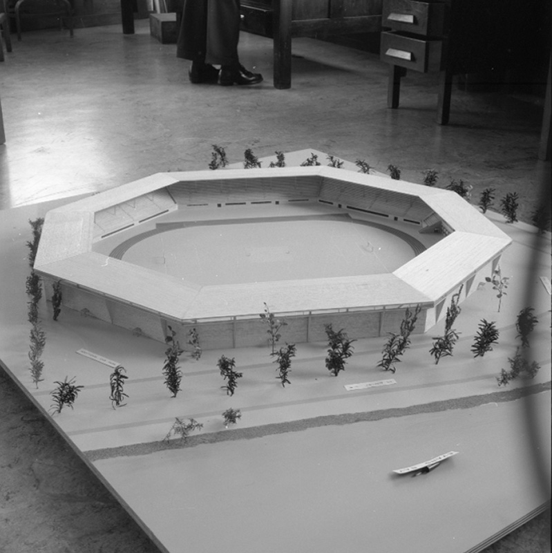 a. Model of stadium