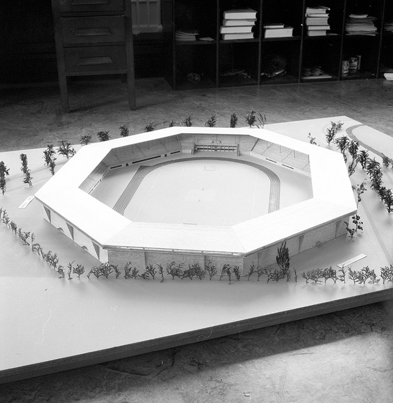 a. Model of stadium