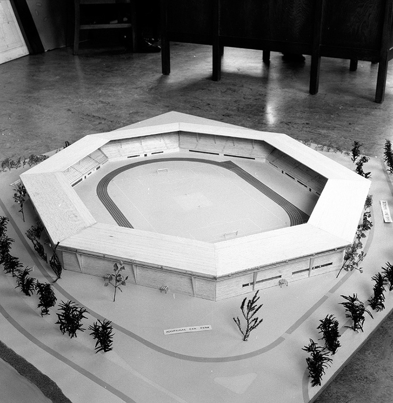 b. Model of stadium