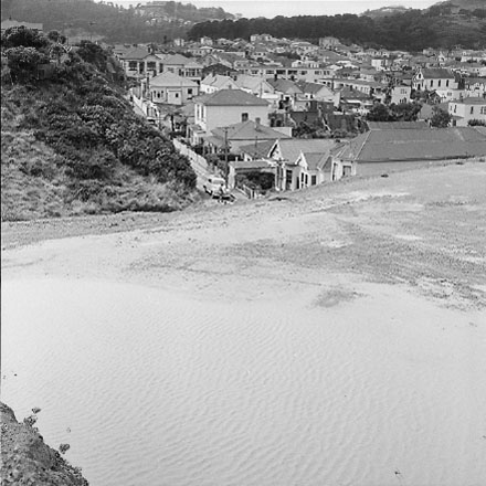 k. views of 91 Waripori Street [Te Wharepōuri Street], a wooden dwelling affected by flooding