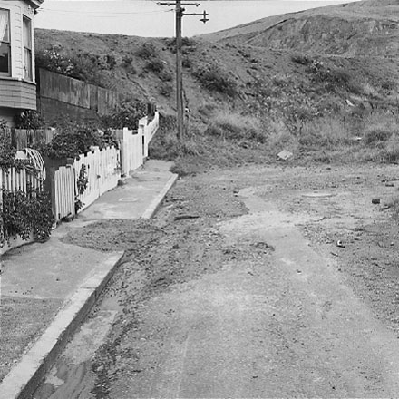 m. views of 91 Waripori Street [Te Wharepōuri Street], a wooden dwelling affected by flooding