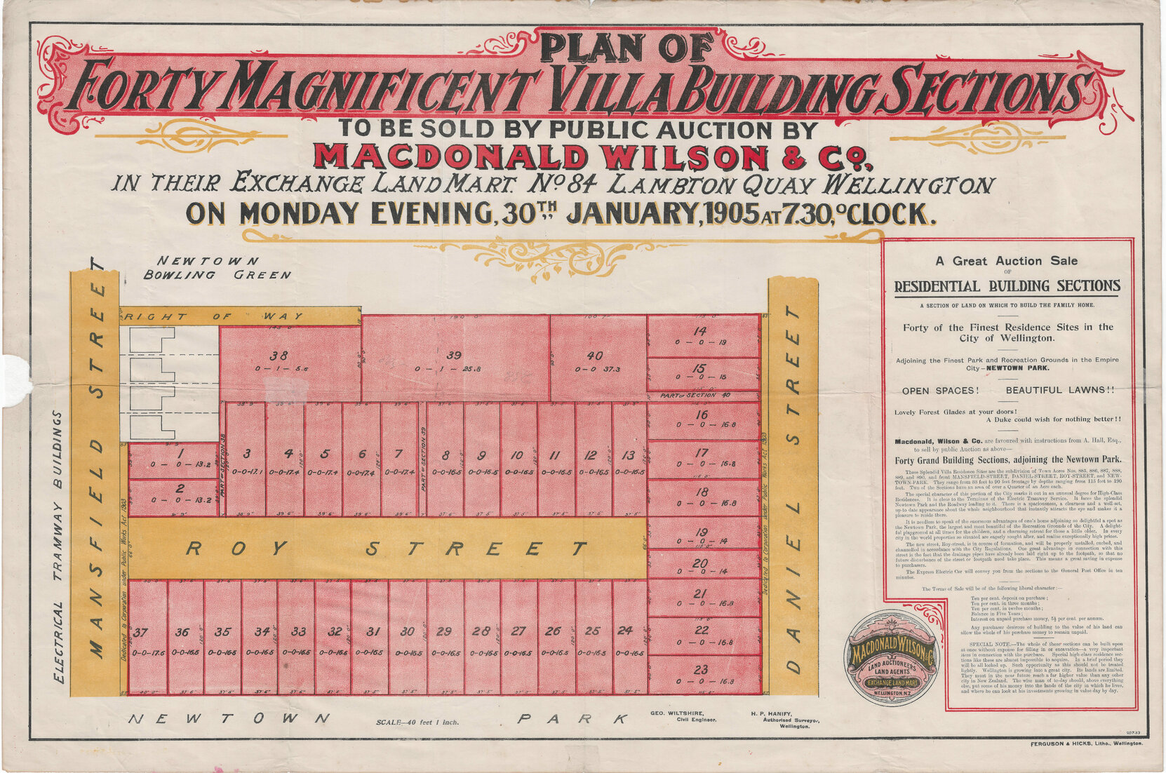 Plan of Forty Magnificent Villa Building Sections