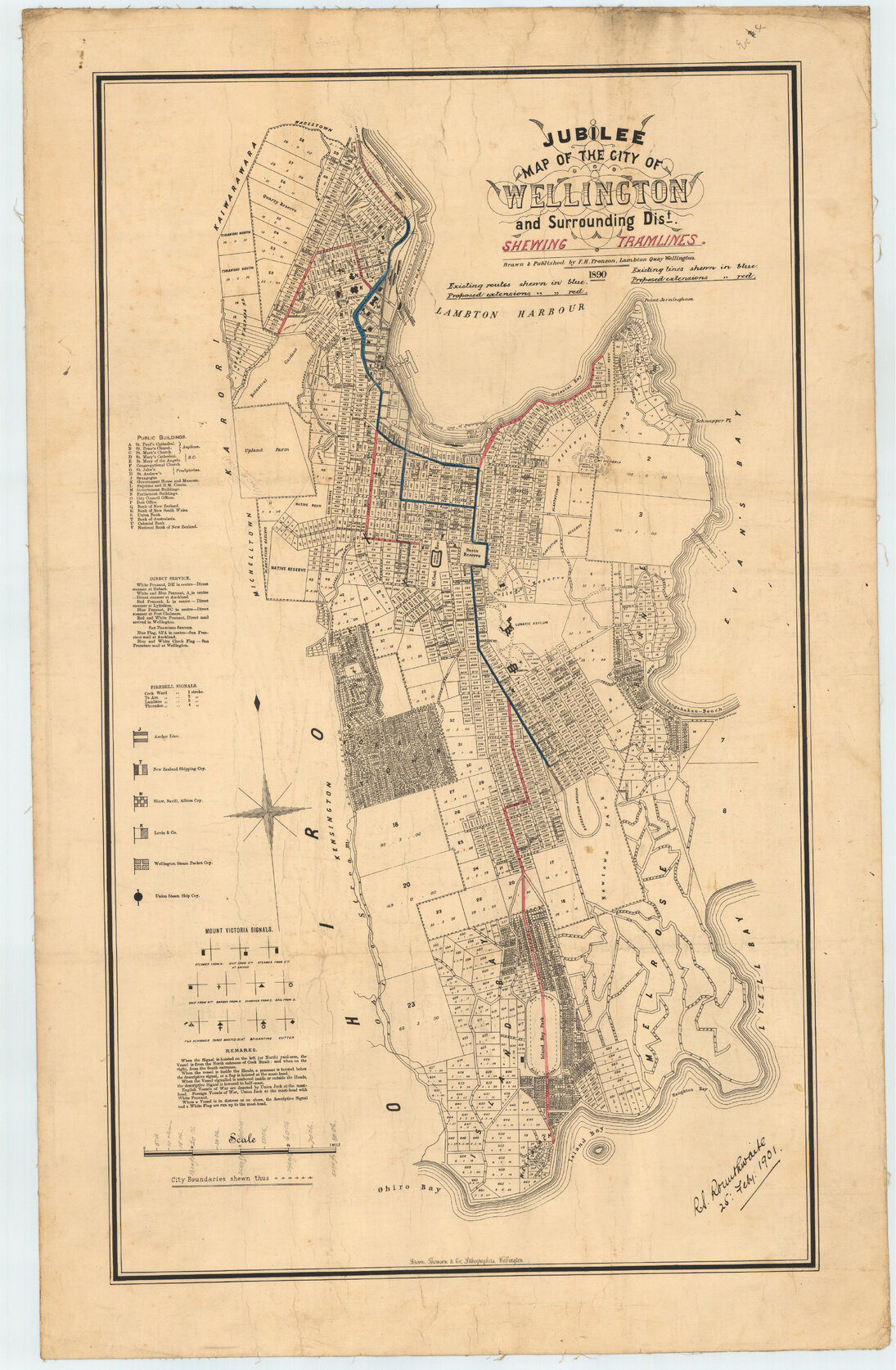 Existing and proposed tramlines
