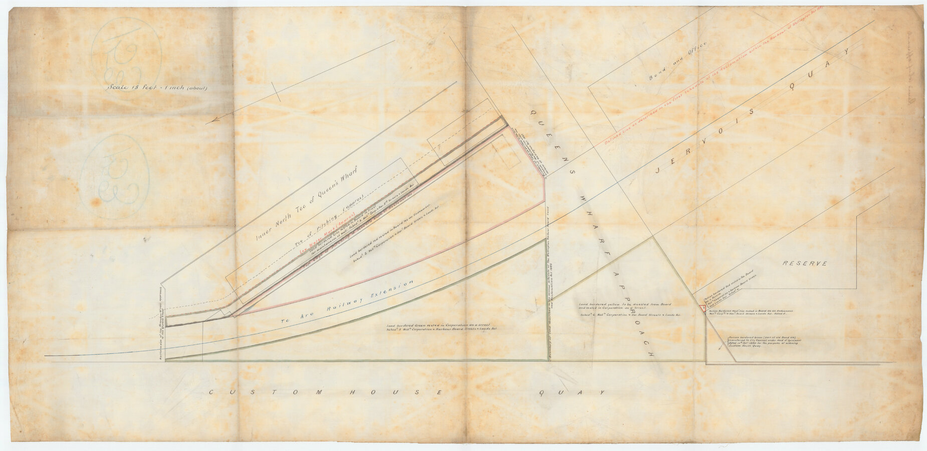 Harbour Board reclamation, Queens Wharf approach
