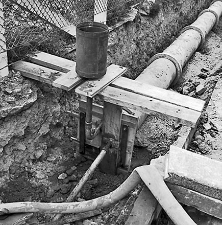 a. Pipes in trench