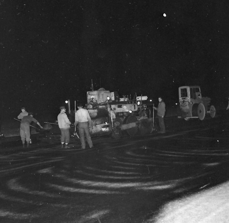 g. Airport, night paving of runway