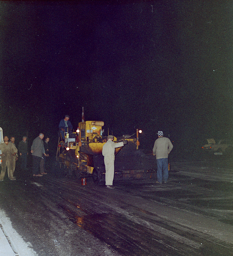 c. Airport, night paving of runway