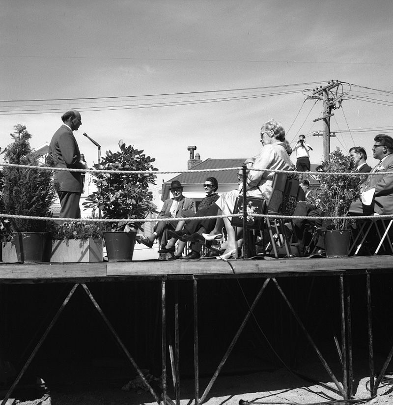 g. Nairn Street Flats, Official opening ceremony