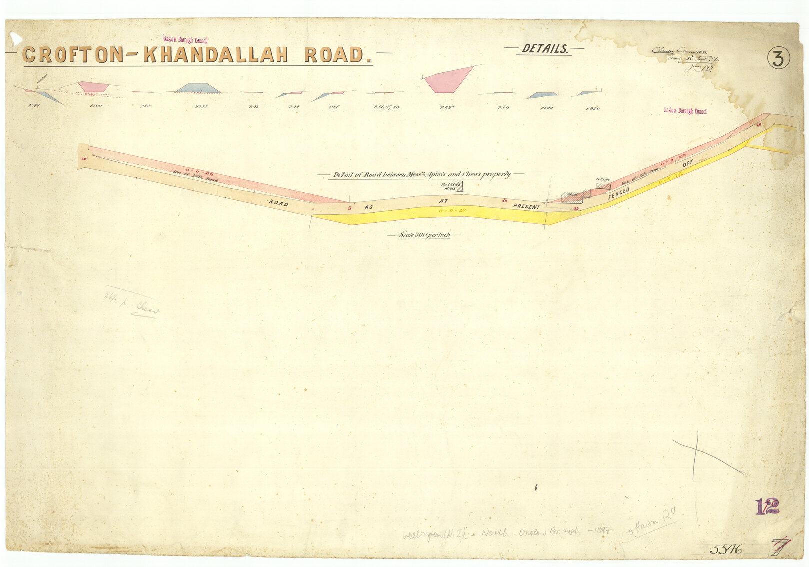 Crofton to Khandallah Road (Ngaio Gorge Road, Ottawa Road), sheet 3