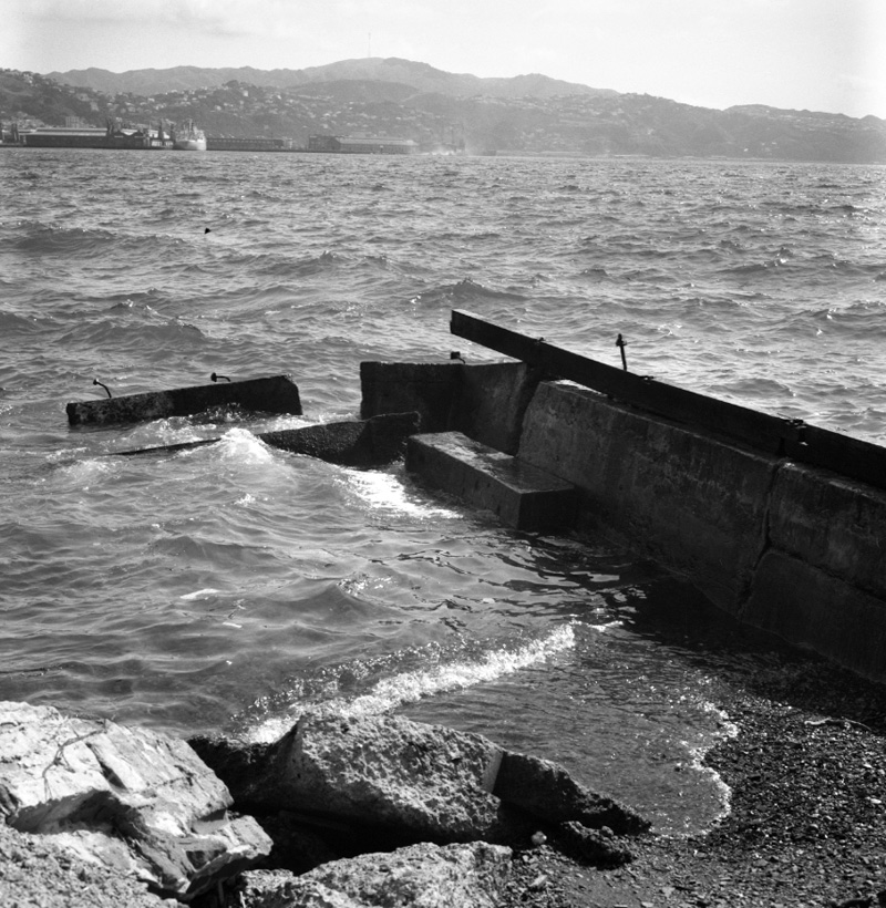 b. Seawall, Oriental Bay