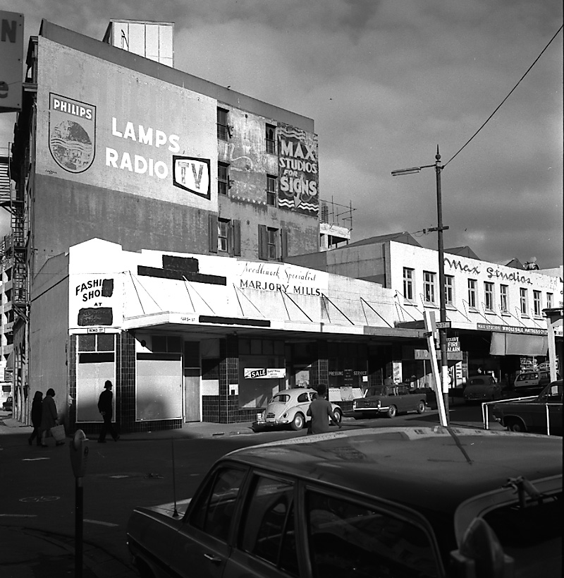 b. Buildings, Lombard and Farish Streets