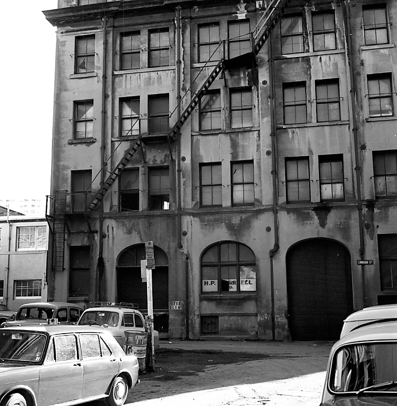 c. Buildings, Lombard and Farish Streets