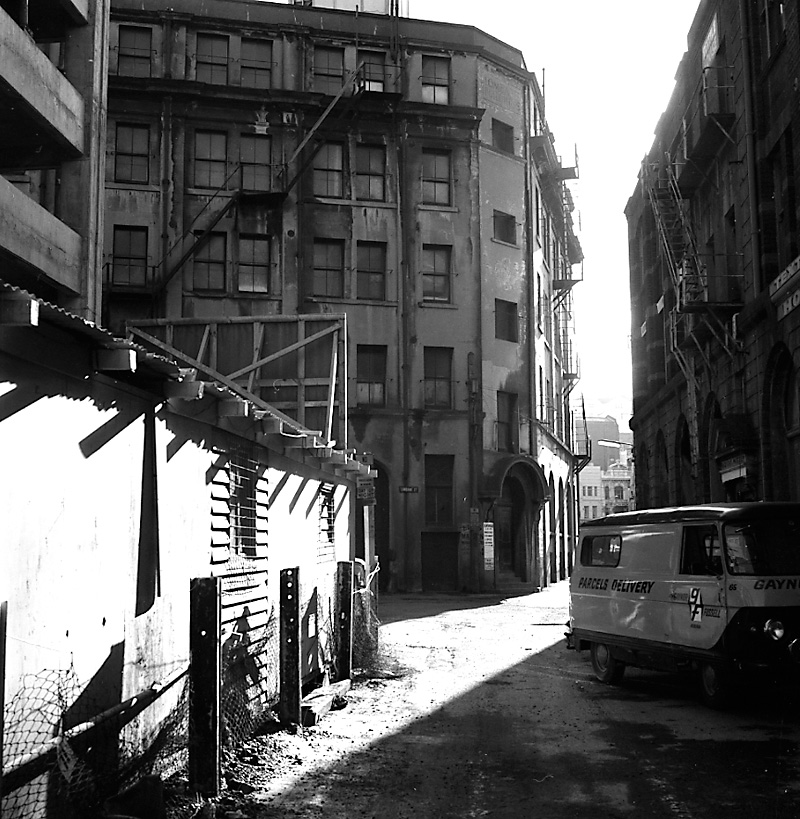 d. Buildings, Lombard and Farish Streets