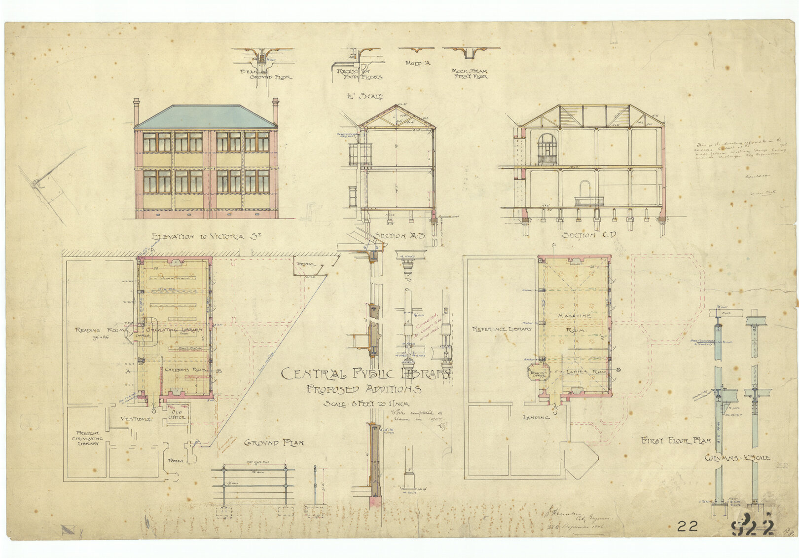 Proposed additions, Central Public Library