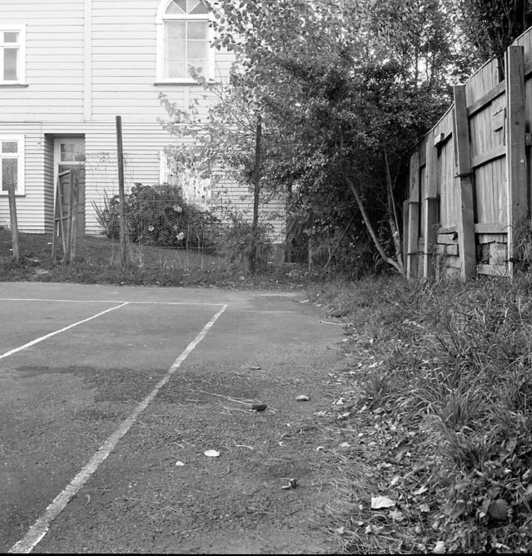 d. Tennis courts at rear of church