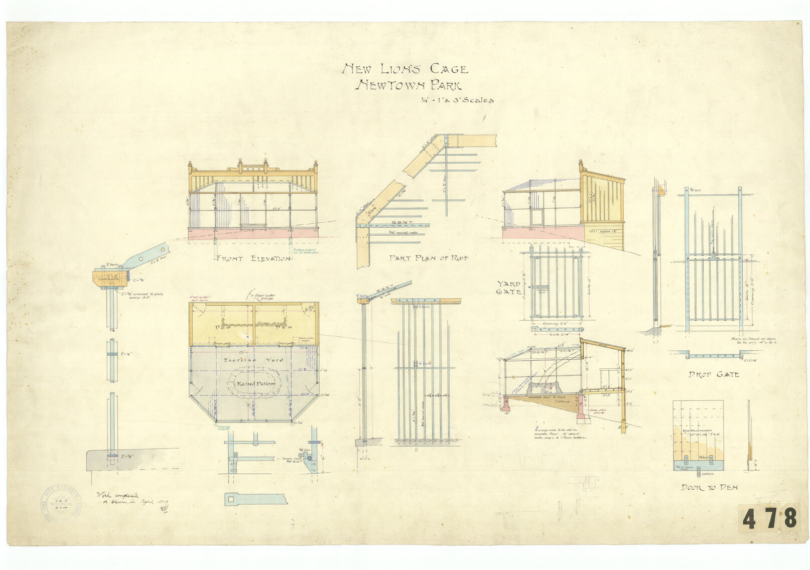New lion cage, Newtown Zoo