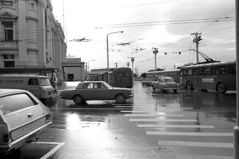 j. Buses in front of Town Hall