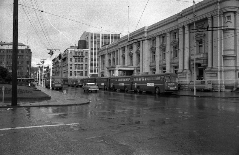 n. Buses in front of Town Hall