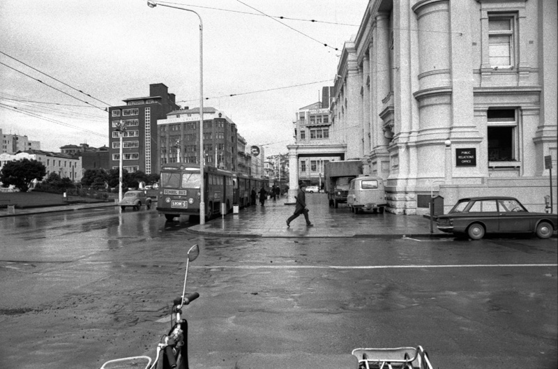 p. Buses in front of Town Hall