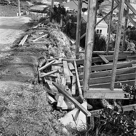 b. Carport being constructed