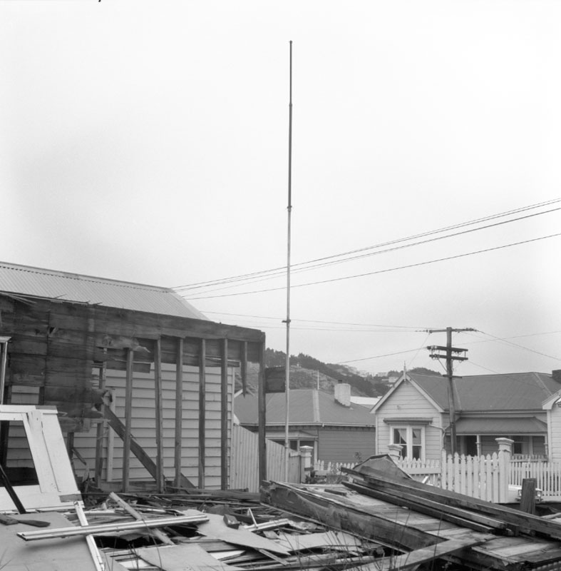 a. No 27 Waripori Street [Te Wharepōuri Street], demolition job. contractor - Explosive Demolition Co, Palmerston Nth