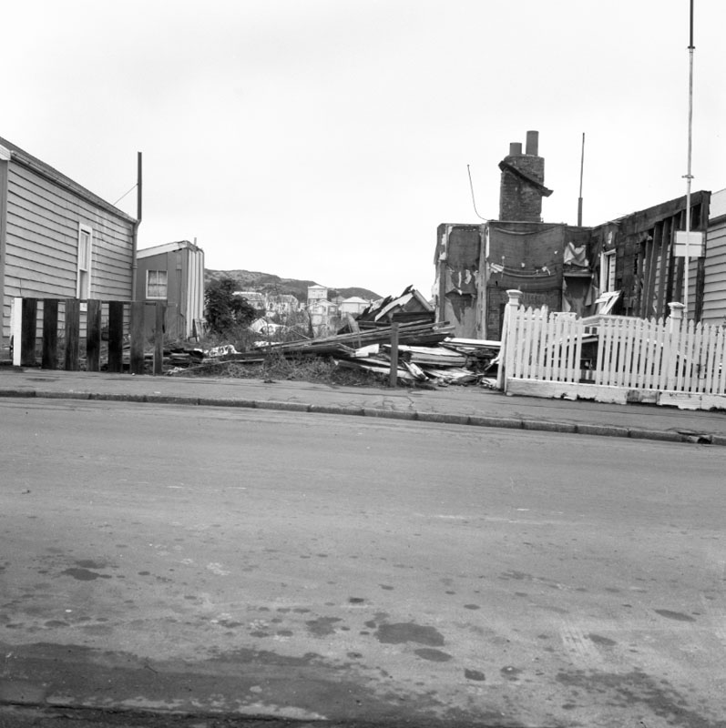 b. No 27 Waripori Street [Te Wharepōuri Street], demolition job. contractor - Explosive Demolition Co, Palmerston Nth