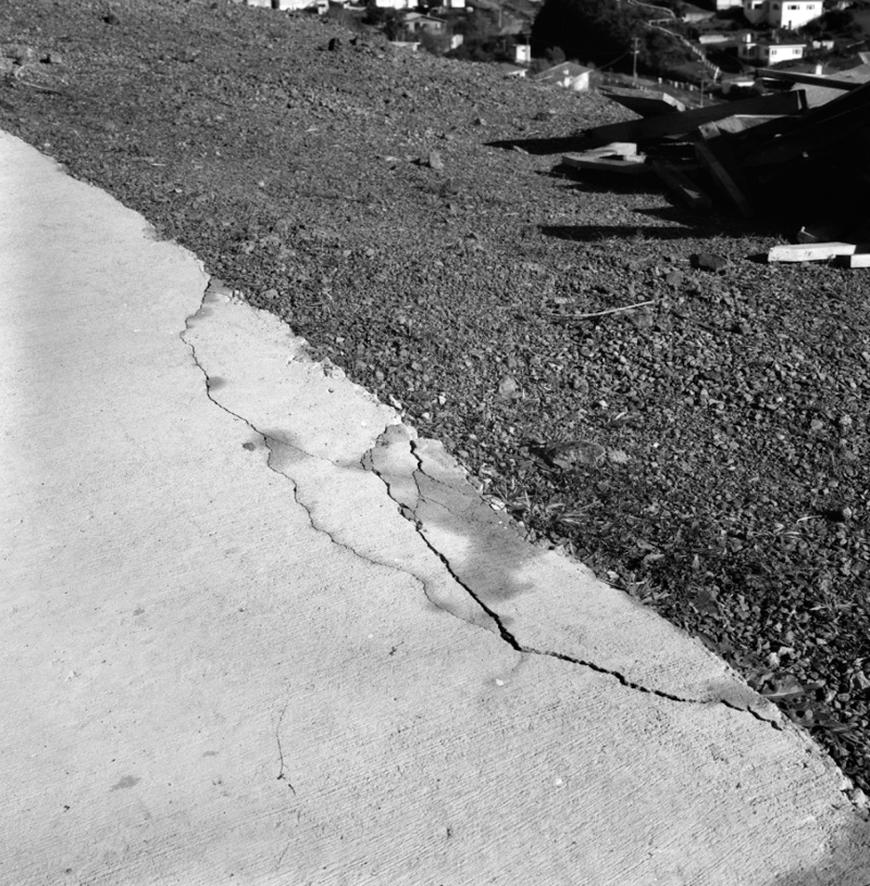 f. Cracked footpath, Woodhouse Avenue