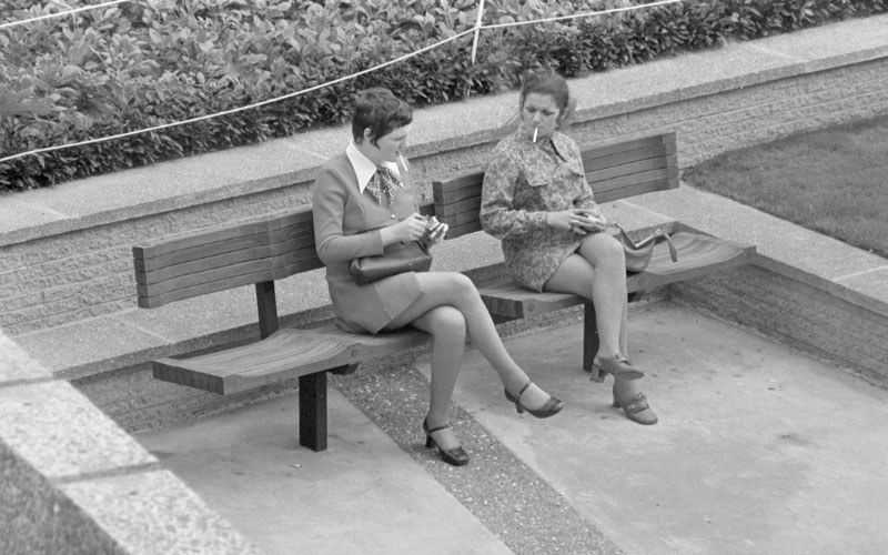 d. Civic Square, Princess Anne and royal party walking around, accompanied by Mayor, Town Clerk and their wives