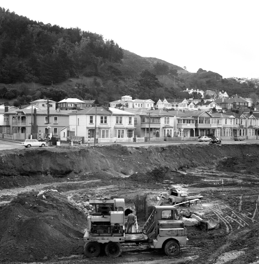 e. Motorway construction, Tinakori Road