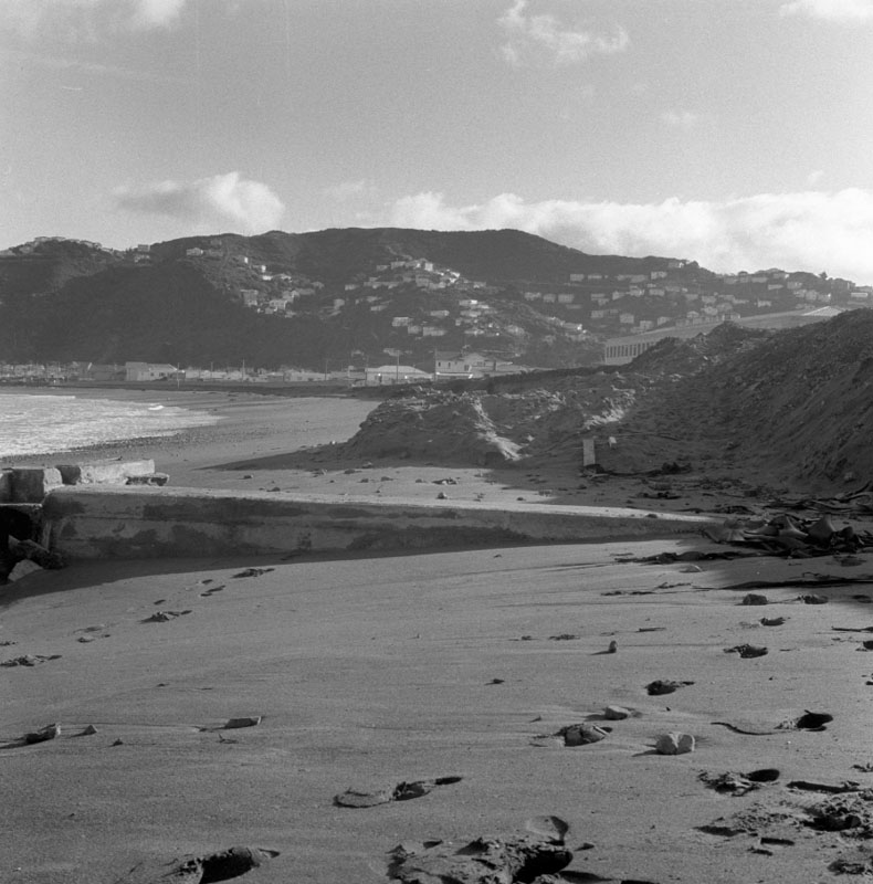 c. Lyall Bay, stormwater outfall at Tirangi Rd