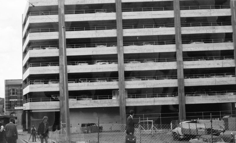 k. Footpaths - various streets. Lombard Street Parking building from Manners St