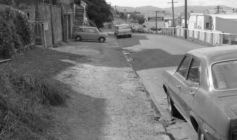 p. Footpaths - various streets. Lombard Street Parking building from Manners St
