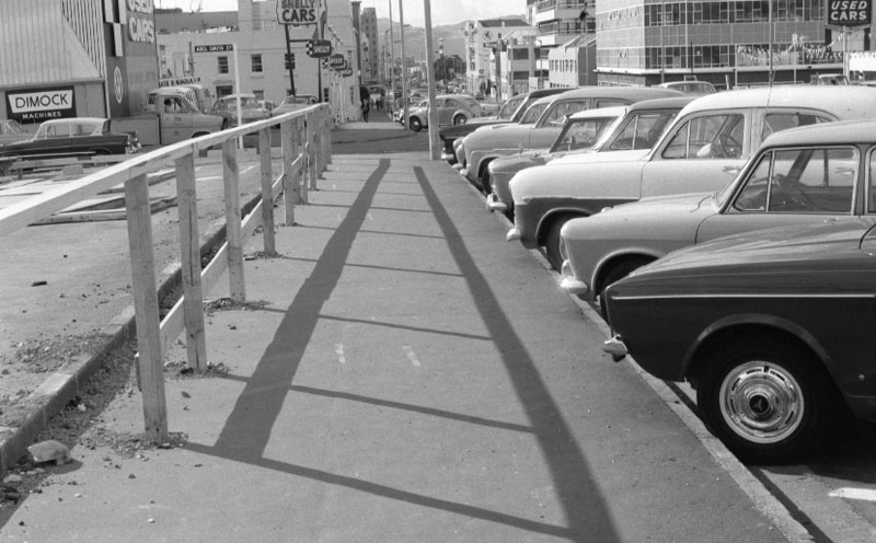 s. Footpaths - various streets. Lombard Street Parking building from Manners St
