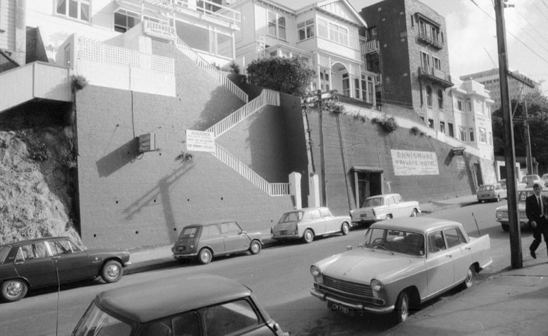 a. Flats and buildings; Views from Lombard Street pkg building and interior vi