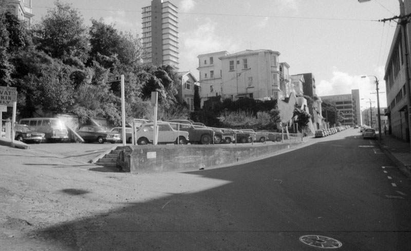 c. Flats and buildings; Views from Lombard Street pkg building and interior vi