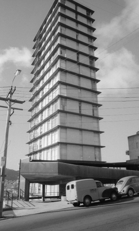 j. Flats and buildings; Views from Lombard Street pkg building and interior vi