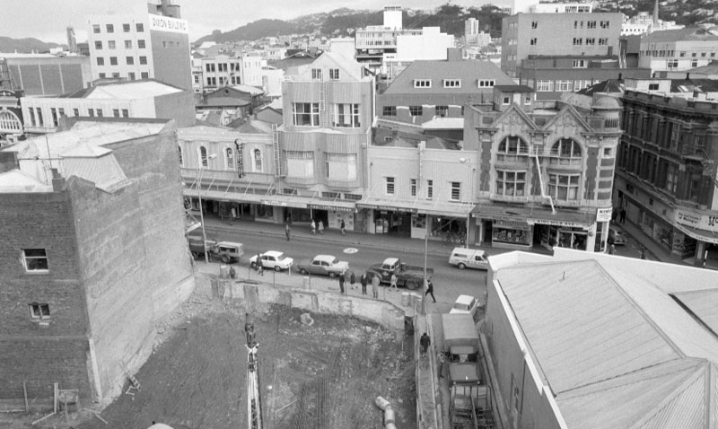 g. Lombard Street parking building from Manners Street end of Cornhill St. views of excavation. Petherick Cr, pensioner flat dev. Ironside Rd-Pinewood Tourist flats. 33 Hanover St-proposed flats