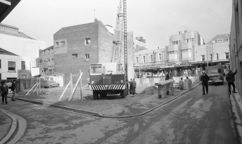 h. Lombard Street parking building from Manners Street end of Cornhill St. views of excavation. Petherick Cr, pensioner flat dev. Ironside Rd-Pinewood Tourist flats. 33 Hanover St-proposed flats