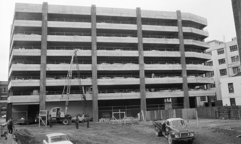 y. Lombard Street parking building from Manners Street end of Cornhill St. views of excavation. Petherick Cr, pensioner flat dev. Ironside Rd-Pinewood Tourist flats. 33 Hanover St-proposed flats