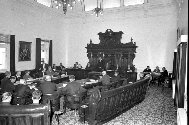 ad. Forestry Area, Water Board. Council in session