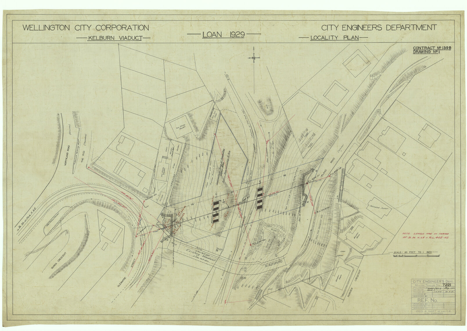Kelburn Viaduct, sheet 1, locality plan