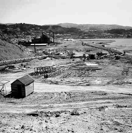 b. Construction site, with the Power Station in the background